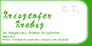 krisztofer krebsz business card